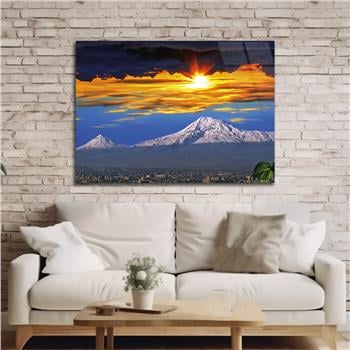 Thema Natur auf bedrucktem Glas