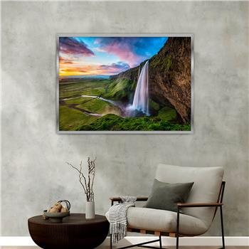 bedrucktes Glas mit Aluminiumrahmen und Natur Themen 