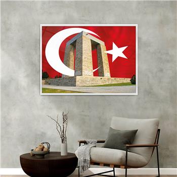 Aluminum-Framed National-Themed Tempered Glass Wall Art 064