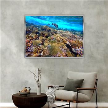 bedrucktes Glas mit Aluminiumrahmen und Natur Themen 