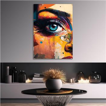 Kunst Thema auf bedrucktem Glas