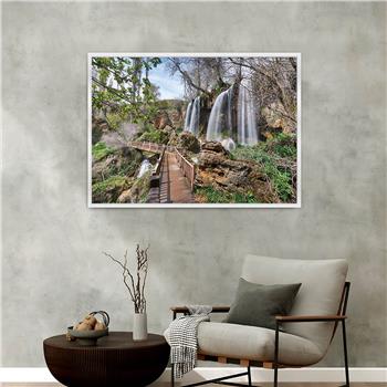 Aluminium Omlijste Natuur Thema Geharde Glasschilderij 150