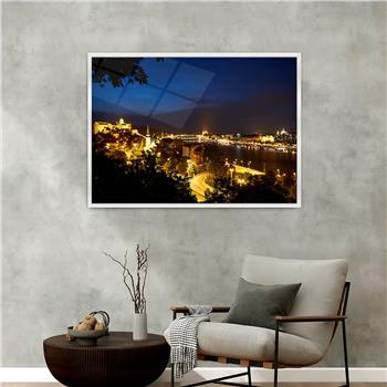 Aluminium Omlijste Natuur Thema Geharde Glasschilderij 057