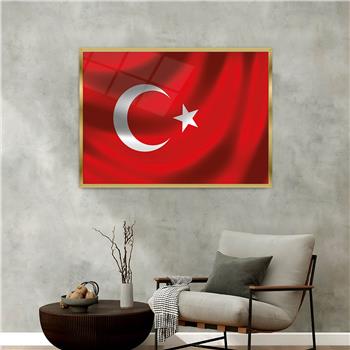 Aluminum-Framed National-Themed Tempered Glass Wall Art 058