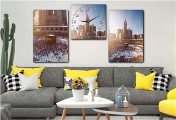 Kunst Thematisches 2-teiliges bedrucktes Glas und Uhrenset