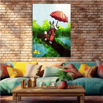 Dikey Sanat Temalı Cam Tablo 429