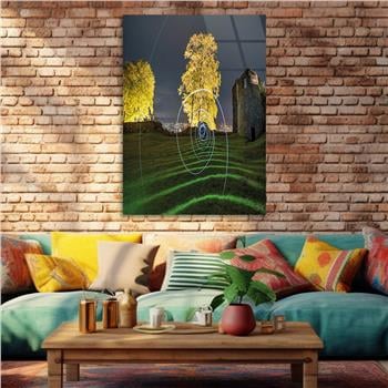 Kunst Thema auf bedrucktem Glas