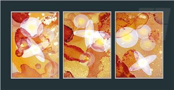 Alüminyum Çerçeveli Sanat Temalı 3lü Set MDF Tablo 0007