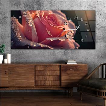 Horizontaal, Aan De Zijkant Voorzien Van Een Klok, Kunst en Natuur Thema Gehard Glasschilderij 197