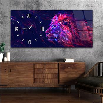 Yatay Saatli Yandan Sanat Temalı Cam Tablo 320