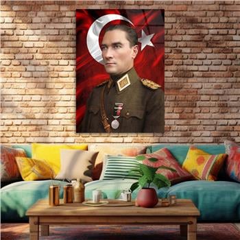 Dikey VatanTemalı Cam Tablo 293