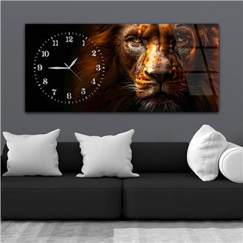 Yatay Saatli Yandan Sanat Temalı Cam Tablo 318