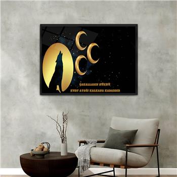 Aluminum-Framed National-Themed Tempered Glass Wall Art 024