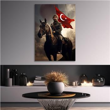 Dikey VatanTemalı Cam Tablo 156