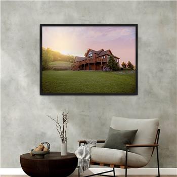 bedrucktes Glas mit Aluminiumrahmen und Natur Themen 