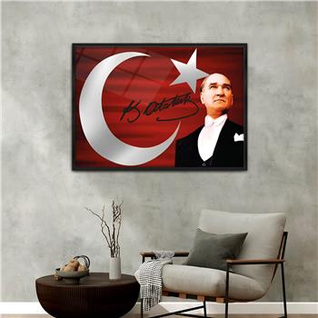 Aluminum-Framed National-Themed Tempered Glass Wall Art 015