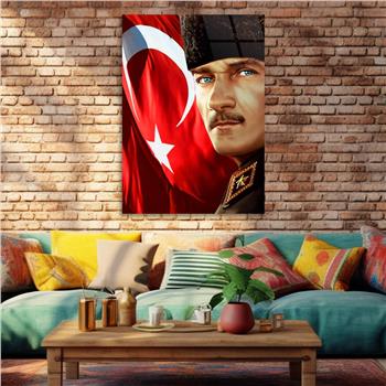 Dikey VatanTemalı Cam Tablo 275