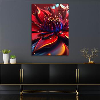 Dikey Sanat Temalı Cam Tablo 441