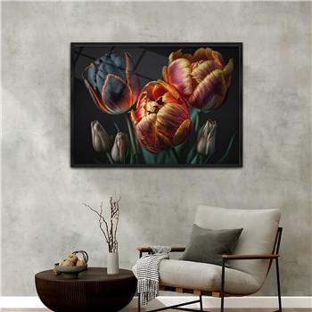 Aluminium Omlijste Natuur Thema Geharde Glasschilderij 048