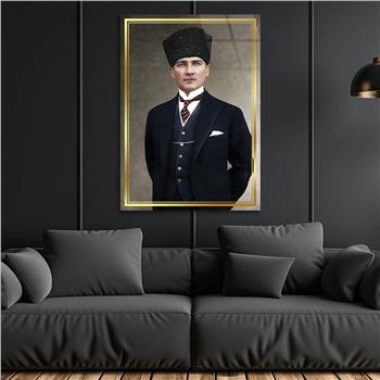 Dikey Vatan Temalı Cam Tablo 312