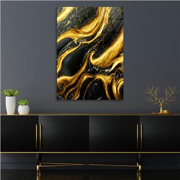 Dikey Sanat Temalı Cam Tablo 339