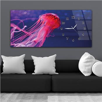 Horizontaal, Aan De Zijkant Voorzien Van Een Klok, Kunst en Natuur Thema Gehard Glasschilderij 221