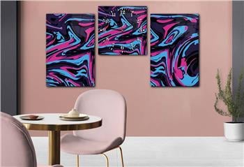 Kunst Thematisches 2-teiliges bedrucktes Glas und Uhrenset