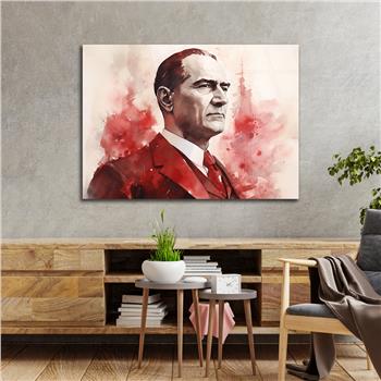 Yatay VatanTemalı Cam Tablo 115