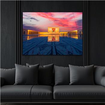 Yatay VatanTemalı Cam Tablo 119