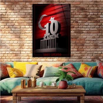 Dikey VatanTemalı Cam Tablo 130