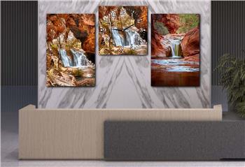 Kunst Thematisches 2-teiliges bedrucktes Glas und Uhrenset