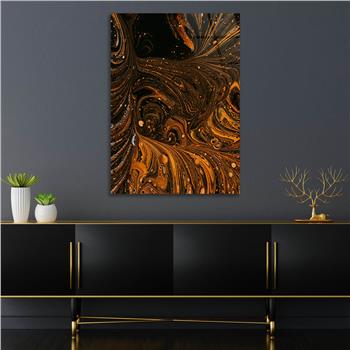 Dikey Sanat Temalı Cam Tablo 537