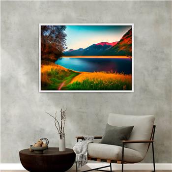 Aluminium Omlijste Natuur Thema Geharde Glasschilderij 028