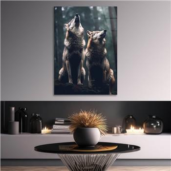 Dikey Doğa Temalı Cam Tablo 432