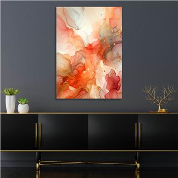 Dikey Sanat Temalı Cam Tablo 400