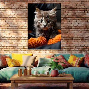 Dikey Doğa Temalı Cam Tablo 420