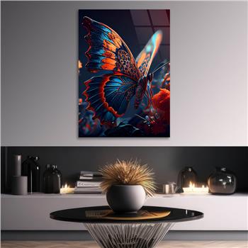 Dikey Sanat Temalı Cam Tablo 426