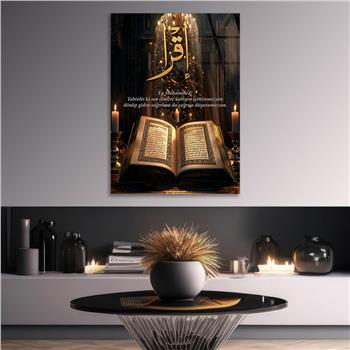 Dikey Dini Temalı Cam Tablo 304