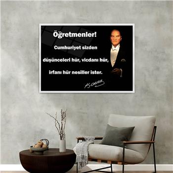 Aluminum-Framed National-Themed Tempered Glass Wall Art 036