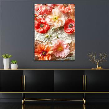 Dikey Sanat Temalı Cam Tablo 451