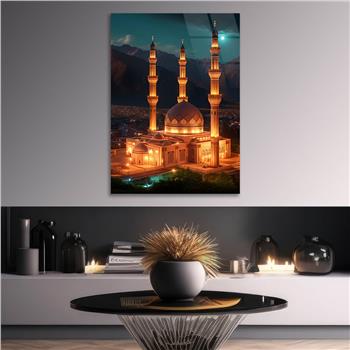 Dikey Dini Temalı Cam Tablo 276