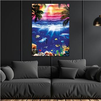 Kunst Thema auf bedrucktem Glas