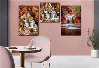 Kunst Thematisches 2-teiliges bedrucktes Glas und Uhrenset