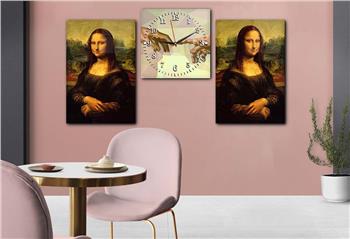 Kunst Thematisches 2-teiliges bedrucktes Glas und Uhrenset