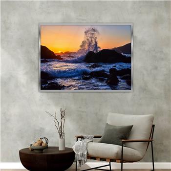 bedrucktes Glas mit Aluminiumrahmen und Natur Themen 