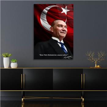 Dikey VatanTemalı Cam Tablo 189