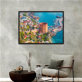 Aluminium Omlijste Natuur Thema Geharde Glasschilderij 123