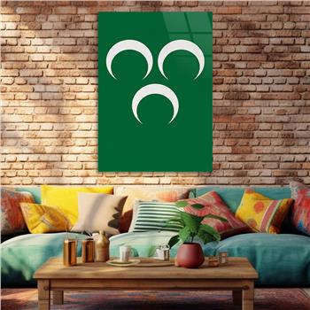 ÜÇ HİLAL GÖRSELLİ CAM TABLO