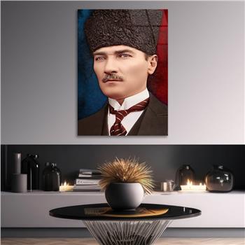 Dikey VatanTemalı Cam Tablo 180