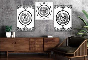 Ensemble de Tableaux et d’horloge 2 pièce sur le thème religieux